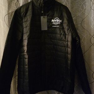 Hard Rock Cafe Black Puffer Jacket XL